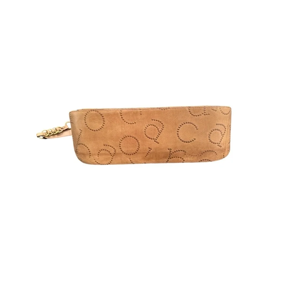 Roccobarocco Shoulder Bag Womens Medium‎ Camel Excellent Vintage Leather
